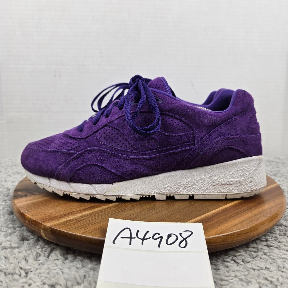 Saucony Men 9.5 Shadow 6000 Egg Hunt Purple Suede Lace Up Casual Daily Sneaker